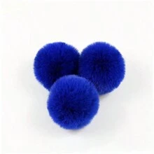 3pcs Real Rex Rabbit Fur Pompom Balls 6cm Soft Pompones Fluffy Plush Crafts Diy Pom Poms Ball Furball Home Decor Garment Hat Accessories Sewing Supplies
