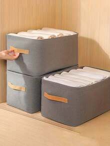 Einfache Kleiderspeicher-Tasche, faltbarer und staubdichter Garderobenbehälter-Organizer für Haushalt, Schrank, Wohnheim, Schule, Lehrer-Aufbewahrungstaschen, Kleiderschrank-Organizer, Schulanfang, Schlafzimmer, Studentenwohnheim Grundlagen, Kleiderschrank-Organizer - Grau - Übersicht 3