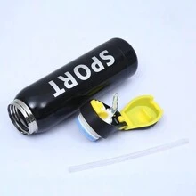 304 Stainless Steel Bottle Squeeze Sport Isothermica Hot And Cold Sport 500ml GA505 - Màu xanh chanh - Xem 3