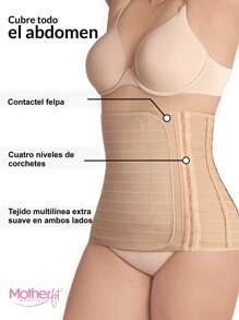Motherfit Faja Post Parto de Cintura Alta - Beis - Ver 3