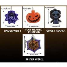 1 pièce 10/20/40 LED Guirlandes lumineuses de décoration d'Halloween - Citrouille, Fantôme, Araignée, Momie, Décoration de vacances et de maison, Décoration d'Halloween, Décoration de chambre, Décoration de jardin d'Halloween pour cadeau, Décoration de fête des fées, Décoration de festival