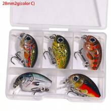 HENGJIA 28 毫米 2 克/27 毫米 1.5 克微型盒摇铃逼真软诱饵，1 盒 5 个人造鱼饵 - 彩色 - 查看 12