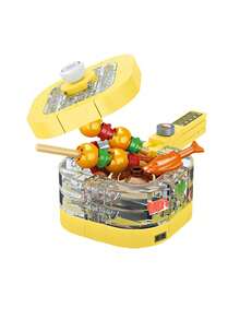 1 pieza Juego de mini bloques de construcción: Electrodomésticos de cocina Máquina de desayuno y mini fabricante de helados, juguetes de montaje, adecuados para decoración del hogar, colección y regalo - Multicolor - Ver 14
