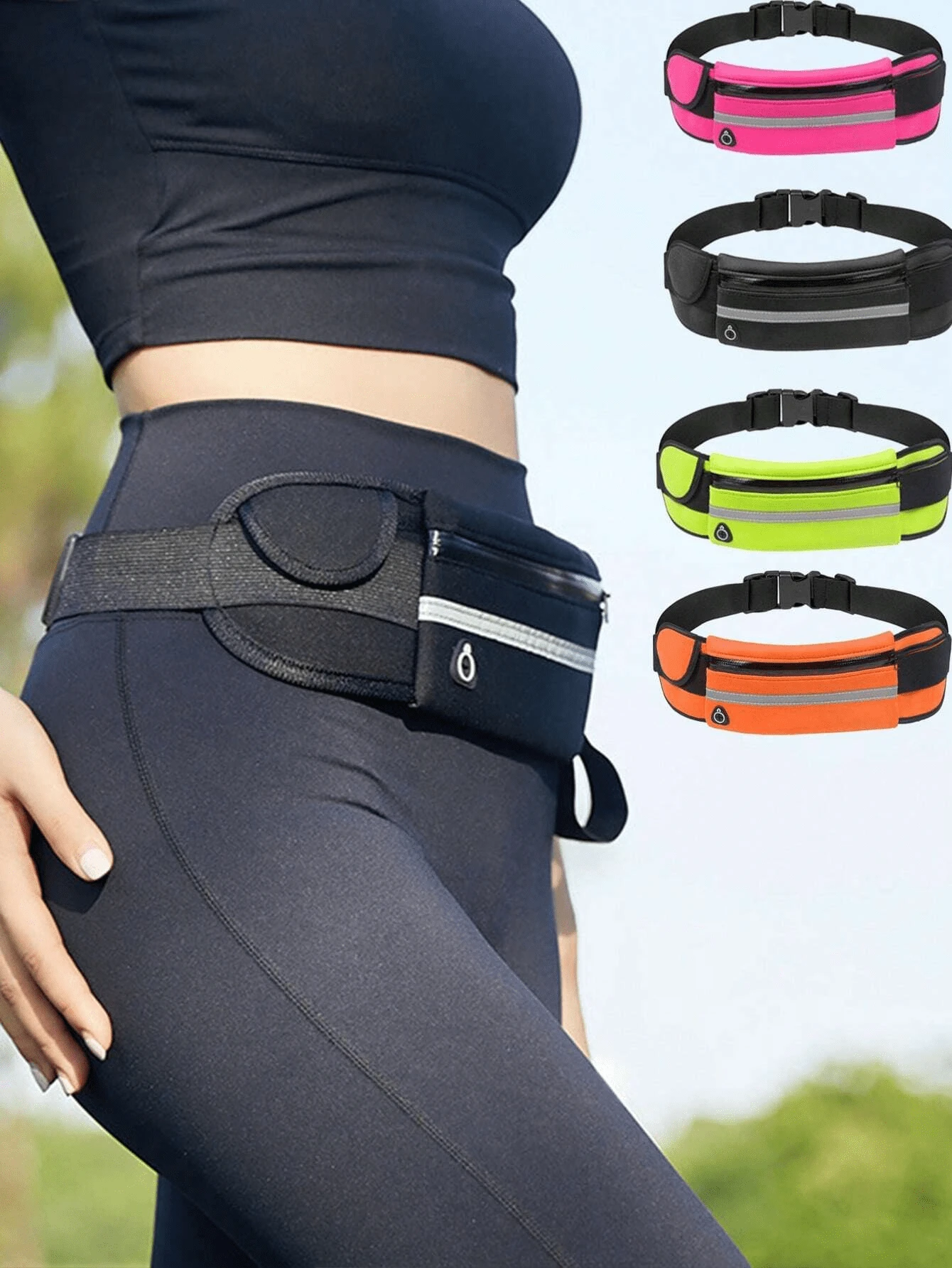 1 Stück Hüfttasche für Männer und Frauen für Marathon, Outdoor, Radfahren, Fitness mit Wasserflasche, wasserdichter Handytasche, Sport Gürteltasche für Männer und Frauen