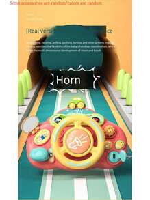 1 件婴儿玩具，6-12 个月幼儿电动音乐方向盘模拟玩具带钩环，包括婴儿汽车座椅玩具和婴儿车玩具，适合 1 岁男孩女孩的学习玩具礼物（部分配件随机/颜色随机） - 紅色 - 查看 11