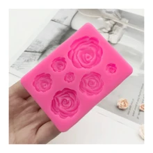 Mini Roses Silicone Mold For Confectionery And Biscuit 380 - Hồng - Xem 4