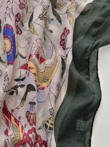 Paisley Pattern New Simple Print Scarf, Women's Spring/Summer Silk Scarf, Versatile Sunscreen Beach Shawl, Fashion Head Wrap & Long Scarf - Multicolor - View 2