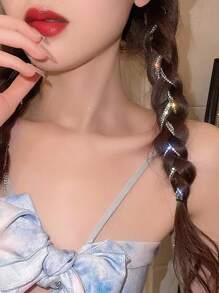 Rhinestone Tassel Decor Hair Clip For Daily Casual Outing Wear Royal,Y2k,Hair Accessories,Hair Barrettes Hair Clips Claw Clips Hair Claws - Silver - View 4