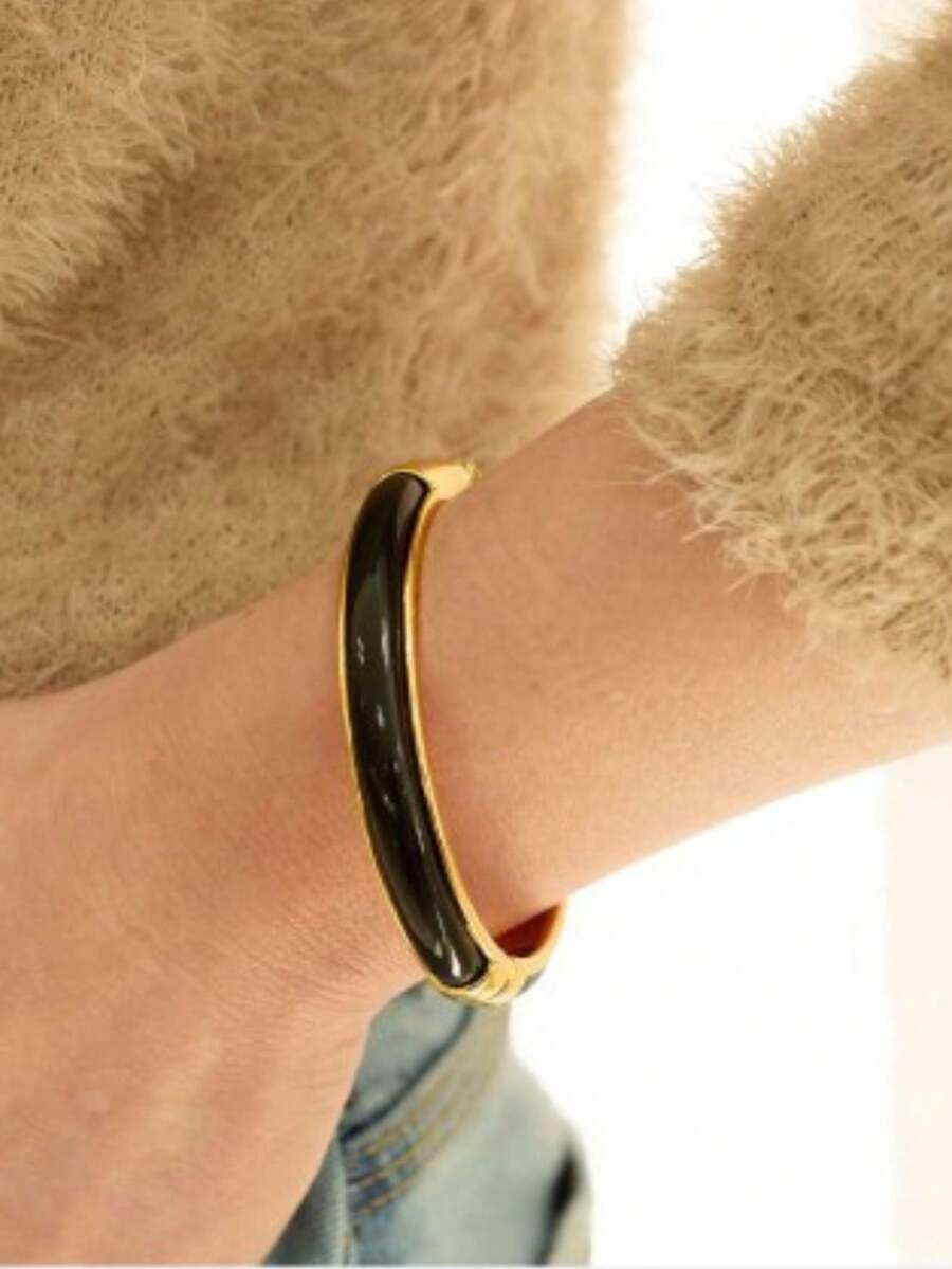 Italian Varnish Semi-Jewelry Bracelet - 黑色 - 查看 1