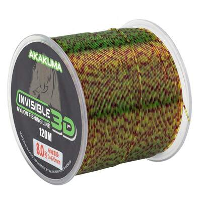 1PC 120M 3D Invisible Spot Fishing Line Monofilament Carp Nylon Fish Wire High Quality Anti-Curling Fishing Line