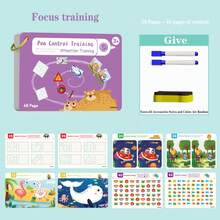 Pen Control Training Kindergarten Children Pen Dribbling Training Erasable Early Learning Basic Fun Practice Cards Safe And Healthy Soy Ink Learning Supplies Christmas Gifts - Multicolor - View 14