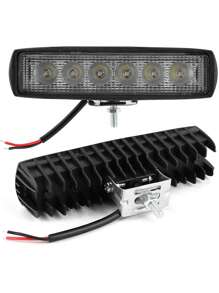 Faros led luz de trabajo barras 6 LED 18w estroboscopico para coche o motocicleta par - Negro - Ver 7