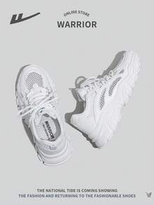 Comfortable Breathable Casual Thick-Sole Outdoor Increased Height Women's Shoes, Thin Mesh Fabric, Hollow Mesh Sneakers, Summer 2024 New Versatile Sport Running Shoes For Women - White - View 11