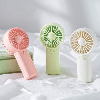 1 Peça Mini Ventilador Portátil Manual, Alimentado por 2 Pilhas AAA (Não Inclusas), Com Cordão Anexado para Viagens, Esportes ao Ar Livre e Bolsos - Fique Refrescado em Qualquer Lugar!