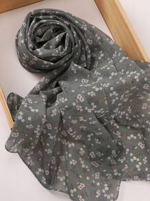 1 件女士夏季花卉印花珍珠雪纺长围巾 - 彩色 - 查看 7