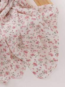 1 件女士夏季花卉印花珍珠雪纺长围巾 - 彩色 - 查看 8