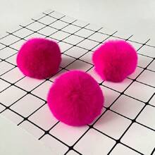 3pcs Real Rex Rabbit Fur Pompom Balls 6cm Soft Pompones Fluffy Plush Crafts Diy Pom Poms Ball Furball Home Decor Garment Hat Accessories Sewing Supplies