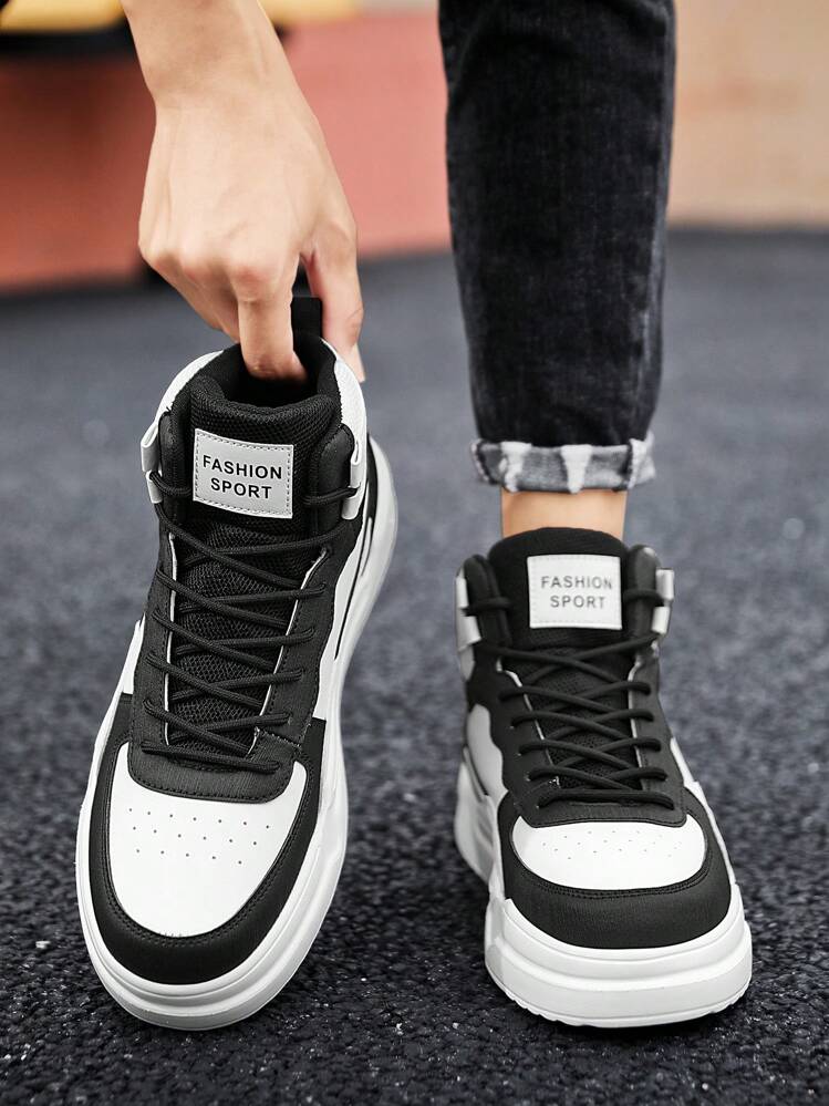 Zapatillas blancas para hombres, zapatos deportivos informales antideslizantes de estilo de caña alta para parejas, para actividades al aire libre