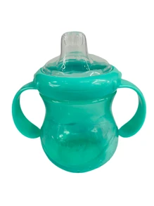 Vaso Entrenador Nuby, Boquilla De Silicon 295ml Antiderrame - verde menta - Ver 3
