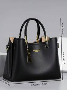 Dedoo 轻便、商务休闲、时尚、奢华、多功能、多隔层、大容量，魅力十足的手提包/单肩包，适合少女、女性、大学生、年轻职业人士和上班族。完美适用于办公室、校园、工作、商务、通勤、户外活动、旅行和郊游。也是送给女性的理想礼物之选。 - 黑色 - 查看 8