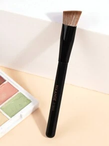 MAANGE 1 pieza Pincel triangular, pincel cosmético portátil para difuminar con pincel para base, rubor, polvos sueltos, contorno, iluminador, herramientas de maquillaje, regalo para mujeres y niñas, pincel de maquillaje de viaje, pincel de base, pincel de corrector, pincel de rubor, pincel de contorno, pincel de rubor, pincel de bronceador, pincel de polvos, pincel de base, pincel de rubor, obsequios - Negro - Ver 3