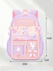 Cute Fashionable Backpacks With Fridge Opening Style Lightweight Soft Anti Water Splashing Breathable Backpack For Girls, Ladies, Boys, Perfect For Casual, Trip, Leisure, School, Study