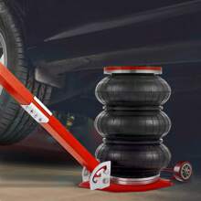 VA-Cerulean 3T Pneumatic Car Jack, Adjustable Handle, 6600 Ibs Air Jack Inflatable, Car Jack Air Cushion Jack Loading Capacity For Family Cars Minivans, Red - Red - View 8