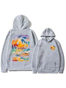 Smile Seaside Sweatshirt 100% Unisex Cotton Cold Weather Blouse - Fast Shipping - Xám - Xem 2