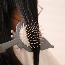 Miniso Sanrio Kuromi Cartoon Cute Air Cushion Hair Brush For Scalp Massage And Volume - Black - View 4
