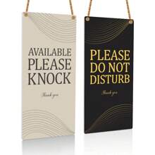 1 Peça Placa de Porta "Não Perturbe", "Disponível, Por Favor Bata" em Acrílico, Placa de Pendurar Dupla Face, 7,8 x 3,9 Polegadas, Placa de Porta de Escritório para Terapeutas, Clínica, Decoração de Casa, Decoração de Quarto, Decoração de Parede, Presentes de Aniversário e Formatura