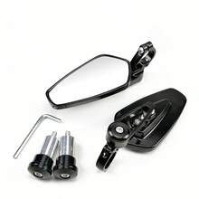 Espejo retrovisor lateral universal para motocicleta todoterreno con pivote ajustable - espejos reflectantes para modificación de motocicletas deportivas - Negro - Ver 7