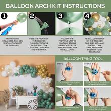 119 件绿色和金色气球拱门和花环套件，绿色金属金色气球装饰适用于生日、婚礼、圣诞节、丛林派对、万圣节、万圣节装饰 - 橄欖綠 - 查看 2