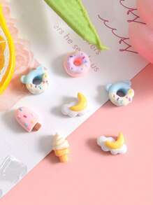 20 sztuk losowych miniaturowych zabawek deserowych na lato, materiały DIY, lato, szkoła