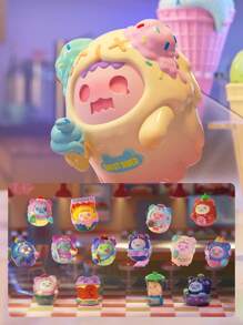 1 件风格随机动漫小雕像餐厅主题玩具，PVC 和 ABS 材质，可爱的桌面装饰人物，完美的万圣节家庭礼物，因其独特的设计而深受喜爱 - 紫色 - 查看 14