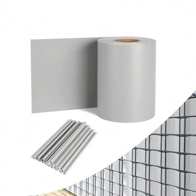 VA-Cerulean PVC Sekretessremsor, Antracit/Grå/Grön, 35m/65m/70m, Sekretessstaketfilm 450g/M², Stängnätsstängsel inklusive fästklämmor, vindskydd Trädgårdsstaket, Trädgårdsredskap, Trädgårdsredskap för trädgården