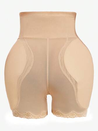 Women's High Waist Padded Butt Lifter Shaping Shorts With Removable Foam Inserts, Butt Enhancement Seamless Panties"