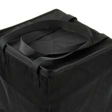 1 件黑色黑胶唱片收纳袋，拉链封口，坚固手柄，便携式便携包，适用于黑胶唱片、杂志、展示和存储 - 黑色 - 查看 9