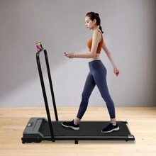 Folding Treadmill, Electric Treadmill, Walking Jogging Machine For Home Office - Grey - View 9