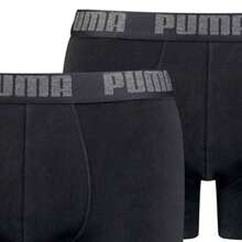 Puma Boyfriend Style Mens Basic Boxer Shorts (Pack Of 2) (Black) - Black - View 3