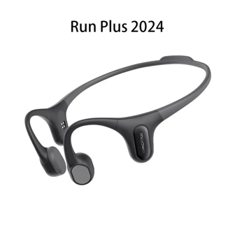 Mojawa Run Plus 骨传导耳机，IP68 防水游泳耳机，开放式蓝牙耳机，带麦克风和 32GB MP3，无线运动耳机，适合跑步、游泳、骑自行车，黑色