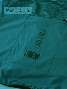 Chaqueta para ciclismo a prueba de viento y resistente al agua con bolsillos, unisex, para primavera y otoño, transpirable, cortavientos para bicicleta de montaña/carretera, manga larga con bolsa de almacenamiento desmontable de la marca LAMEDA - Verde Oscuro - Ver 10