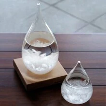 1 pezzo Bottiglia di vetro con previsioni del tempo, regalo creativo, bottiglia di gocce di pioggia/tempesta, regalo per amici per Natale e Ognissanti, decorazione da scrivania