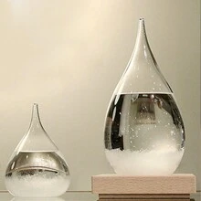 1 pezzo Bottiglia di vetro con previsioni del tempo, regalo creativo, bottiglia di gocce di pioggia/tempesta, regalo per amici per Natale e Ognissanti, decorazione da scrivania