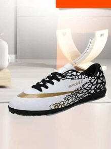 1 par de zapatos de fútbol de pinchos largos de PU duraderos para niños y adolescentes, tacos de fútbol profesionales antideslizantes adecuados para deportes de verano