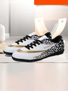 1 par de zapatos de fútbol de pinchos largos de PU duraderos para niños y adolescentes, tacos de fútbol profesionales antideslizantes adecuados para deportes de verano