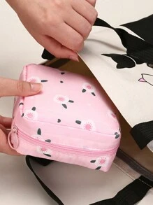 卡通少女卫生巾收纳袋大容量女生月经卫生巾收纳袋便携旅行袋 - 彩色 - 查看 2