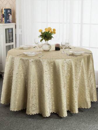 1 st Premium grön Jacquard rund duk