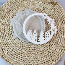 1 件圆形房屋壁挂硅胶树脂模具、城市世界浮雕石膏模具、节日氛围烛台装饰环氧硅胶铸造模具用于墙面装饰办公室客厅花园、印象派艺术装饰模具、DIY 制作手工家居展示装饰工艺品模具、桌面、橱柜装饰 - 白色 - 查看 6