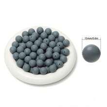 42Pcs Silicone Beads 15MM Round Bead For Jewelry Making To Make Bracelets DIY Keychain Necklace Jewelry Accessories And Round Silicone Beads For Pens