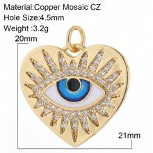 1 set comprendente 1 collana con ciondolo a forma di cuore con occhi blu malefici e 1 choker con stella d'oro, catena in acciaio inossidabile, regali di San Valentino